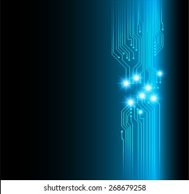 dark blue color Light Abstract Technology background for computer graphic website internet and business. circuit. vector illustration. text box. card. banner. label.