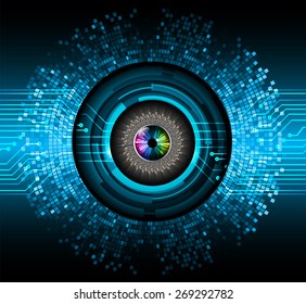 dark blue color Light Abstract Technology background for computer graphic website internet and business. circuit. vector illustration. eye. eyeball. table, mosaic, pixel.