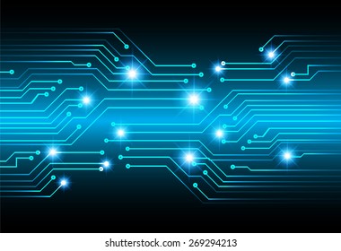 dark blue color Light Abstract Technology background for computer graphic website internet and business. circuit. vector illustration. 