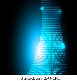 Dark blue color Light Abstract pixels Technology background for computer graphic website internet. circuit board. text box, banner. card. star. Mosaic, table. curve. wave