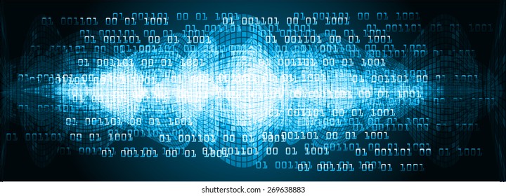 dark blue color Light Abstract Technology background for computer graphic website internet and business. circuit. vector illustration. wave.