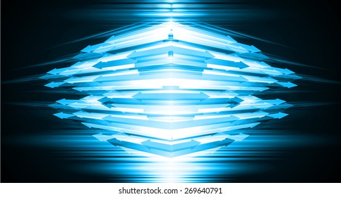 dark blue color Light Abstract Technology background for computer graphic website internet and business. circuit. vector illustration. wave. arrow