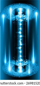 dark blue color Light Abstract Technology background for computer graphic website internet and business. circuit. vector illustration. abstract digital sound wave background.
