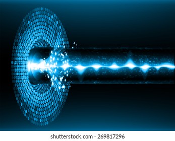 dark blue color Light Abstract Technology background for computer graphic website internet and business. circuit. vector illustration. abstract digital sound wave background.