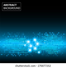 dark blue color Light Abstract Technology background for computer graphic website internet and business. circuit. vector illustration. card. text box. label. banner. star