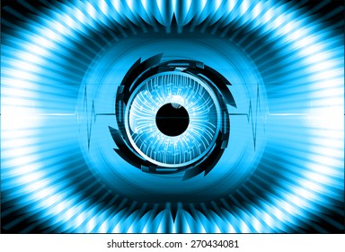 dark blue color Light Abstract Technology background for computer graphic website internet and business. circuit. vector illustration. wave. eye. eyeball