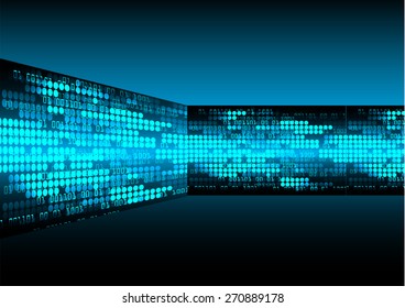 dark blue color Light Abstract Technology background for computer graphic website internet and business. circuit. vector illustration.