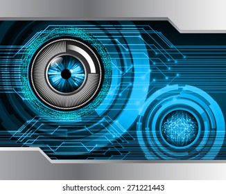 dark blue color Light Abstract Technology background for computer graphic website internet and business. circuit. vector illustration. wave. eye. eyeball