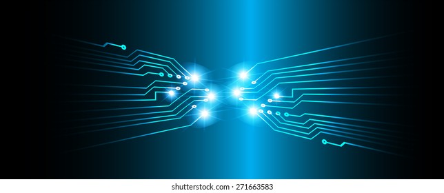 dark blue color Light Abstract Technology background for computer graphic website internet and business. circuit. vector illustration. 