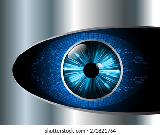 dark blue color Light Abstract Technology background for computer graphic website internet and business. circuit. vector illustration. eye. eyeball. Silver, metal, steel. text box. Brochure. card.