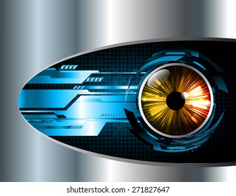 dark blue color Light Abstract Technology background for computer graphic website internet and business. circuit. vector illustration. eye. eyeball. Silver, metal, steel. text box. Brochure. card.