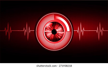 dark blue color Light Abstract Technology background for computer graphic website internet and business. eye. Electrocardiogram, ecg, ekg, medical. Heart pulse. eyeball.