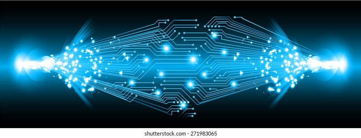 dark blue color Light Abstract Technology background for computer graphic website internet and business. circuit. vector illustration. star