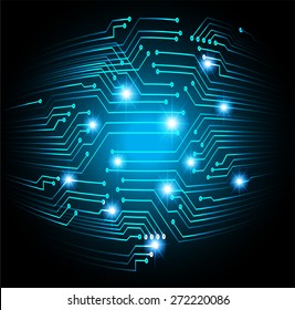 dark blue color Light Abstract Technology background for computer graphic website internet and business. circuit. vector illustration. star