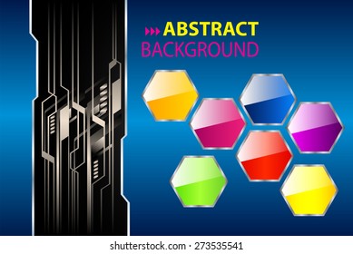 dark blue color Light Abstract Technology background computer graphic website internet and business. circuit. vector illustration. text box. Brochure. card. banner flyer magazine. Design label. 