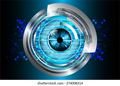 dark blue color Light Abstract Technology background for computer graphic website internet and business. circuit. vector illustration. silver. infographics. stars. eye