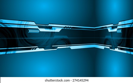 dark blue color Light Abstract Technology background for computer graphic website internet and business. circuit. vector illustration. infographics.