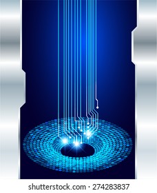 dark blue color Light Abstract Technology background for computer graphic website internet and business. circuit. vector illustration. silver. infographics. stars