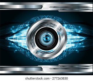 Dark blue color Light Abstract Technology background for computer graphic website internet. circuit. eye. eyeball. infographics. silver