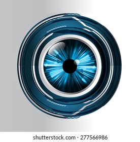 dark blue color Light Abstract Technology background for computer graphic website internet and business. circuit. vector illustration. silver. infographics. eye. eyeball. silver