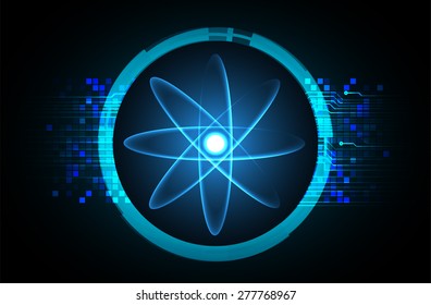 dark blue color Light Abstract Technology background for computer graphic website internet and business. circuit. vector illustration. silver. infographics. molecule atom electron neutron nuclear