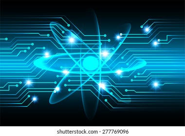 dark blue color Light Abstract Technology background for computer graphic website internet and business. circuit. vector illustration. silver. infographics. molecule atom electron neutron nuclear