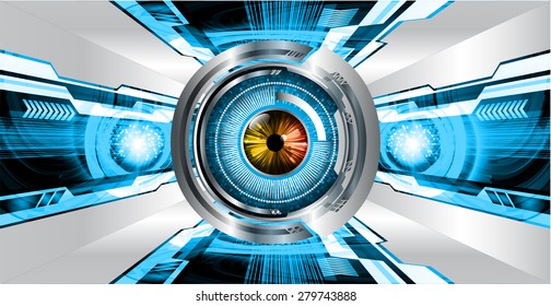 Dark blue color Light Abstract Technology background for computer graphic website internet. circuit. eye. eyeball. infographics.