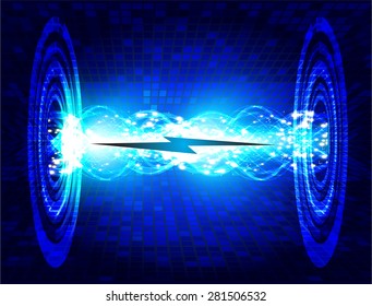 dark blue color Light Abstract Technology background for computer graphic website internet and business.circuit. vector illustration. Security. bolt, thunderbolt .thunder. Spark