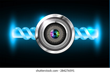 dark blue color Light Abstract Technology background for computer graphic website internet and business. circuit. vector illustration. pixel. mosaic. infographics. silver. eye eyeball. glow. beam.neon