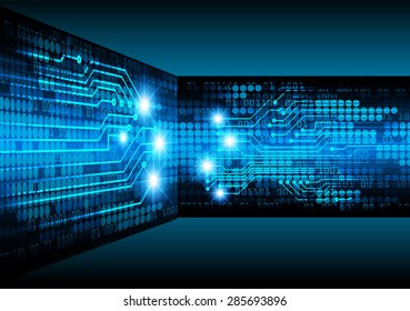 Dark blue color Light Abstract Technology background for computer graphic website internet and business. circuit. vector illustration. abstract digital.spark, sparkle