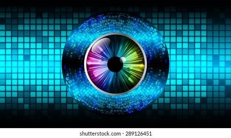 dark blue color Light Abstract Technology background for computer graphic website internet and business. circuit. vector illustration. abstract digital. infographics. eye.
