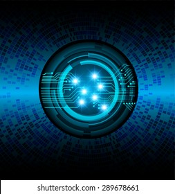 dark blue color Light Abstract Technology background for computer graphic website internet and business. circuit. vector illustration. abstract digital . infographics. Spark. eye. eyeball
