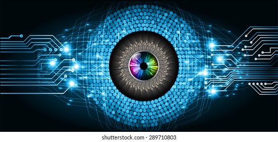 dark blue color Light Abstract Technology background for computer graphic website internet and business. circuit. vector illustration. abstract digital . infographics. Spark. eye. eyeball
