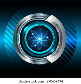 dark blue color Light Abstract Technology background for computer graphic website internet and business.circuit. vector illustration. Security. Nuclear, proton, neutron, nucleus. atom. molecular.Spark