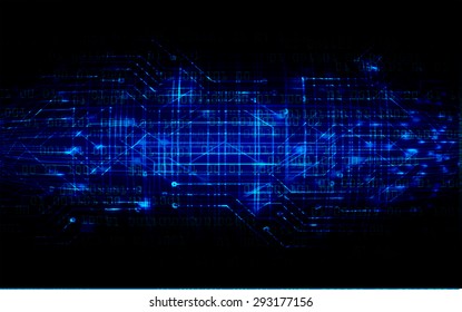 dark blue color Light Abstract Technology background for computer graphic website internet and business. circuit. vector illustration. wave. number. one. zero. infographics.