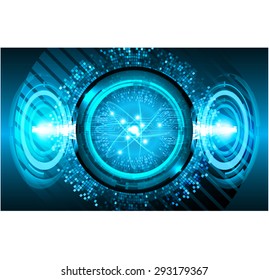 dark blue color Light Abstract Technology background for computer graphic website internet and business. circuit. vector illustration. wave. number. one. zero. infographics.