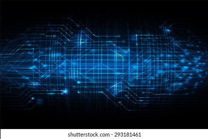 dark blue color Light Abstract Technology background for computer graphic website internet and business. circuit. vector illustration. wave. number. one. zero. infographics.