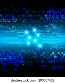 dark blue color Light Abstract Technology background for computer graphic website internet and business. circuit. illustration. digital. infographics. binary code background. www. vector