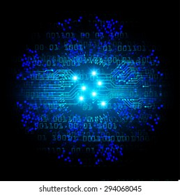 dark blue color Light Abstract Technology background for computer graphic website internet and business. circuit. illustration. digital. infographics. binary code background. www. vector.one. zero.