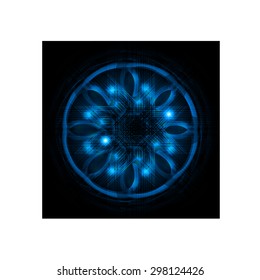 dark blue color Light Abstract Technology background for computer graphic website internet and business. circuit. illustration.digital.infographics. binary code. www.vector.motion move blur.