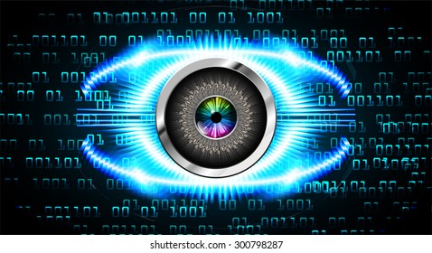 dark blue color Light Abstract Technology background for computer graphic website internet and business. circuit. illustration. infographics. binary code.www.vector.motion move blur.eye.one zero
