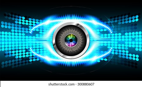 dark blue color Light Abstract Technology background for computer graphic website internet and business. circuit. illustration. infographics. binary code.www.vector.motion move blur.eye.