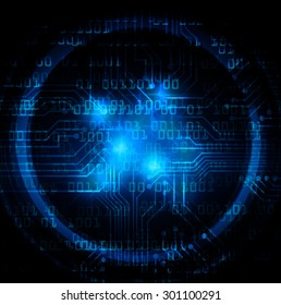 dark blue color Light Abstract Technology background for computer graphic website internet circuit. illustration. infographics. binary code background. www. vector. Spark. motion move blur