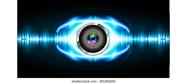 dark blue color Light Abstract Technology background for computer graphic website internet and business. circuit. illustration. infographics. binary code.www.vector.motion move blur.eye wave