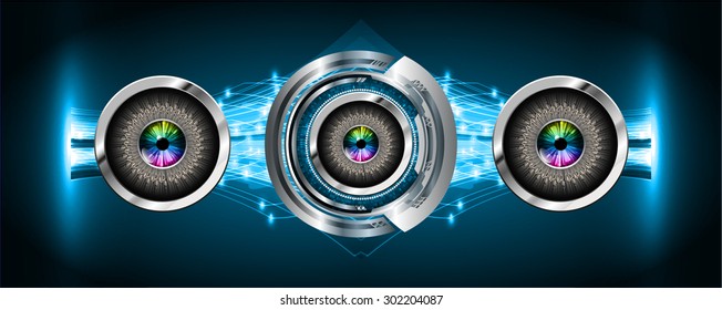 dark blue color Light Abstract Technology background for computer graphic website internet and business. circuit. vector illustration. abstract digital . silver. infographics. eye.