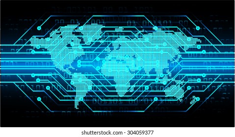dark blue color Light Abstract Technology background for computer graphic website internet and business.circuit.vector illustration. abstract digital . silver. infographics. motion move blur.World map