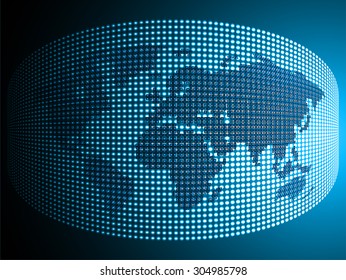 dark blue color Light Abstract Technology background for computer graphic website internet and business.circuit.vector illustration. abstract digital. infographics. motion move blur.World map