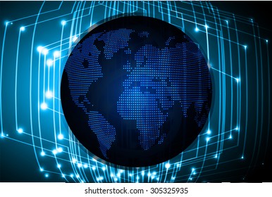 dark blue color Light Abstract Technology background for computer graphic website internet and business.circuit.vector illustration. abstract digital. infographics. motion move blur.World map