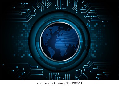 dark blue color Light Abstract Technology background for computer graphic website internet and business.circuit.vector illustration. abstract digital. infographics. motion move blur.World map