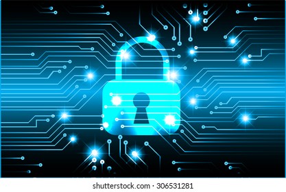 dark blue color Light Abstract Technology background for computer graphic website internet and business. circuit. vector illustration. infographics. motion move blur.neon. lock, key, Padlock